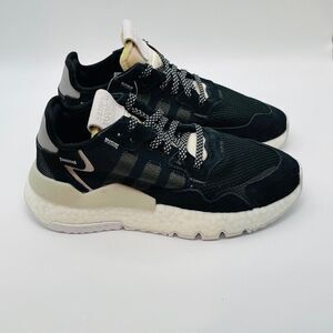 Adidas Nite Jogger Women Shoes Size 5.5 Black CG6253 Reflective